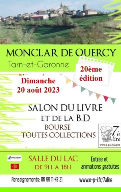 Salon du livre de Nègrepelisse de Monclar-de-Quercy le 20 août 2023