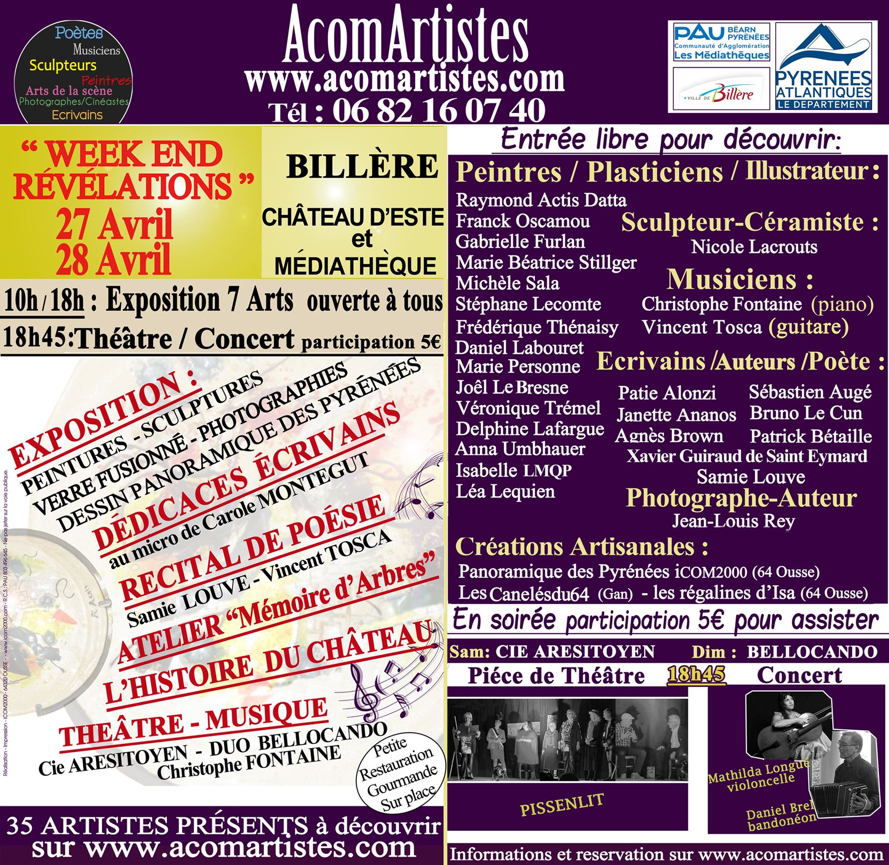 L'association AcomArtistes et son programme du Salon