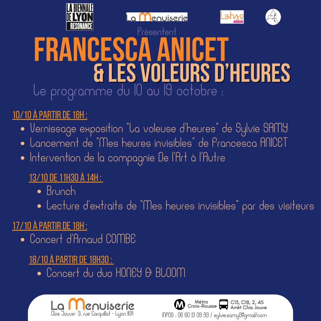 programme du lancement du Roman : Exposition /Concert