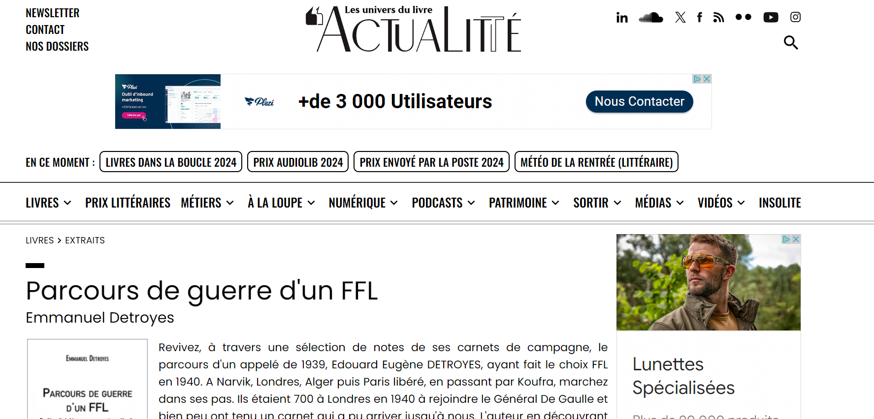 Parution internet ACTUALITTE