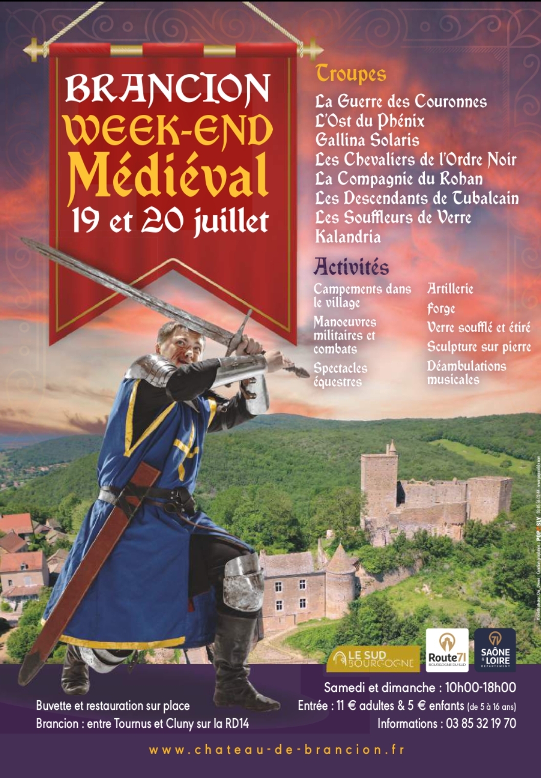 Affiche fête Médiévale brancion
