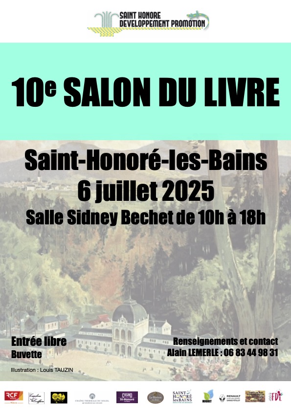 affiche du 10ème salon du livre de Saint-Honoré-les-Bains